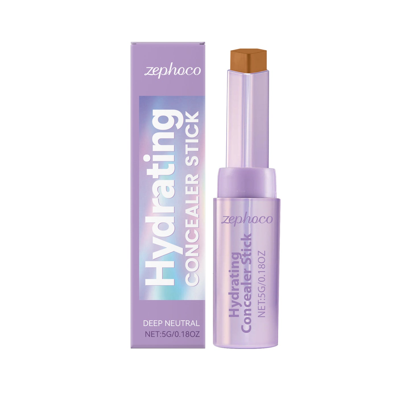 Zephoco Hydrating Concealer Stick 5g | Hell-neutral | Feuchtigkeitsspendender Concealer mit hoher Deckkraft | Glättet die Haut und hellt die Augenpartie auf 