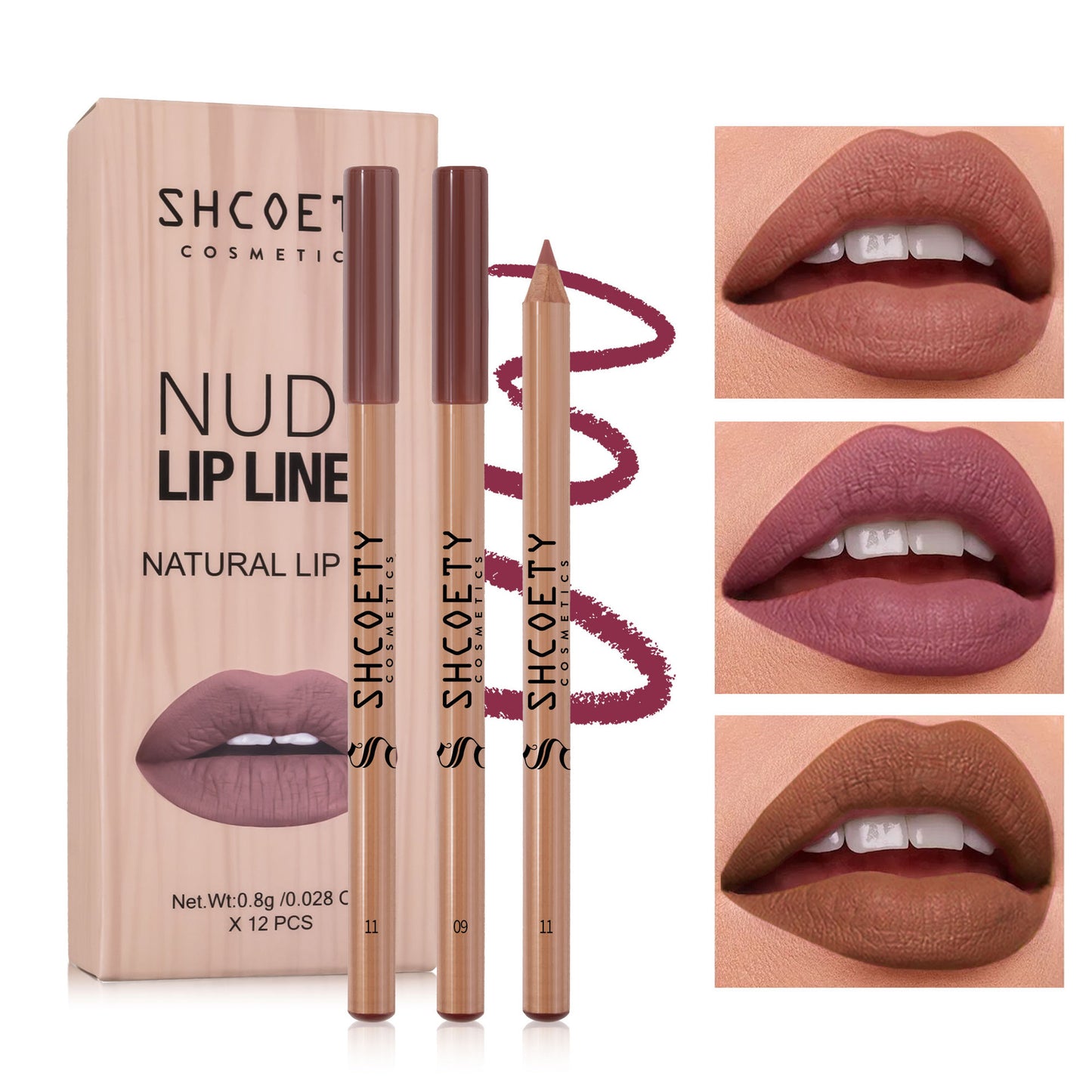 Matte Velvet Lip Liner Set 12 Colors