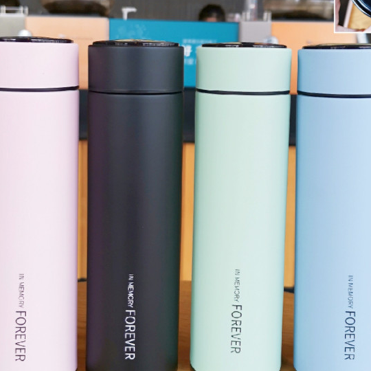 Cute Bunny Smart LED Temperature Display Thermos Bottle | Stainless Steel Insulated Water Bottle | Pink Kawaii Flask