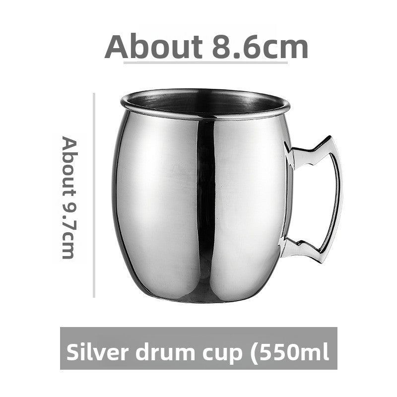 Hammered Moscow Mule Mug | Copper Rose Gold & Black Stainless Steel Cocktail Cup | Premium Bar Drinkware for Home & Party