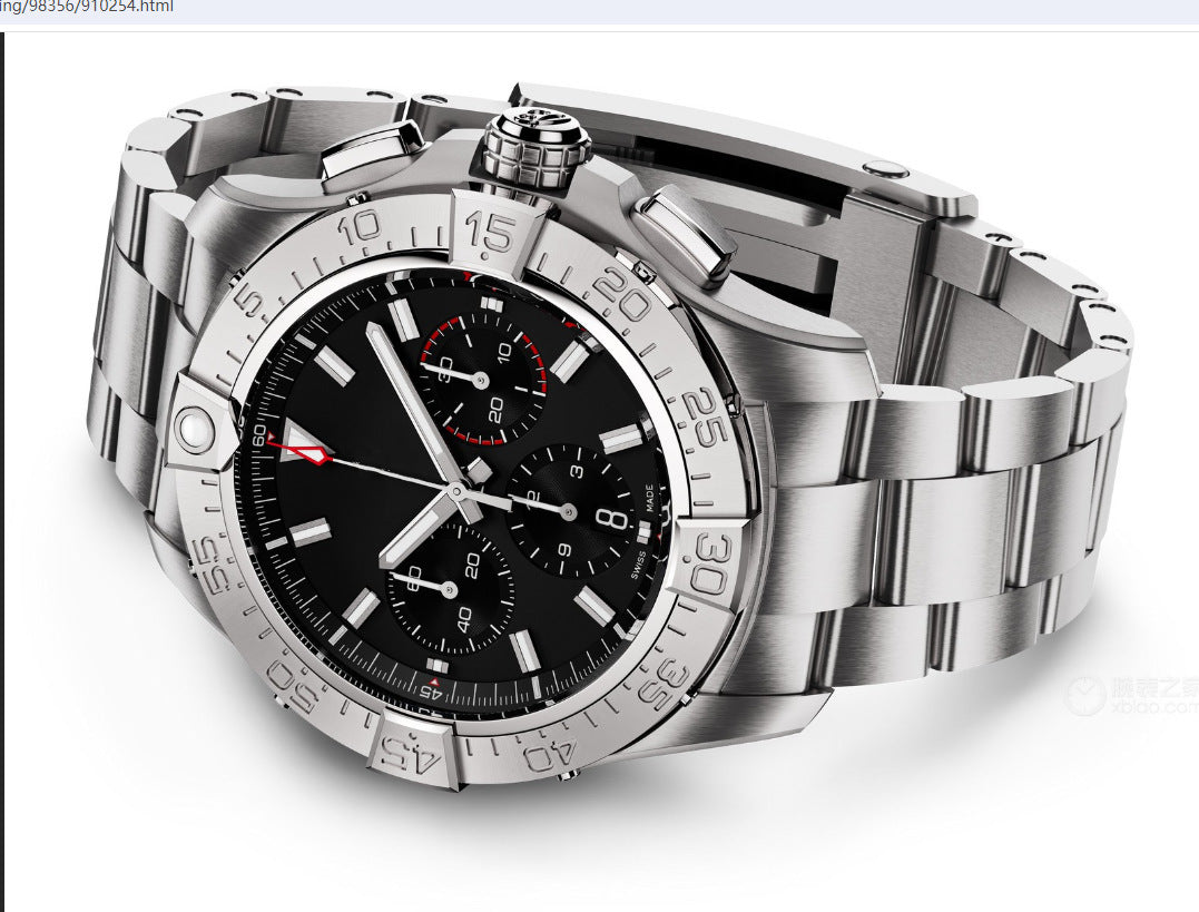 Breitling Chronograph Men's Watch | Salmon Dial Black Subdials Tachymeter Bezel Sand Leather Strap Swiss Made Sport Watch