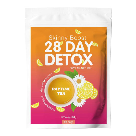Skinny Boost 28 Tage Detox Tagestee | 100% Natürlicher Kräuter-Abnehmtee | 28 Teebeutel zur Gewichtskontrolle & Reinigung