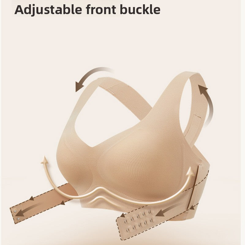 Lifting Anti-Sagging Bra with Adjustable Front Buckle | Posture Correcting Push Up Wireless Bra for Women