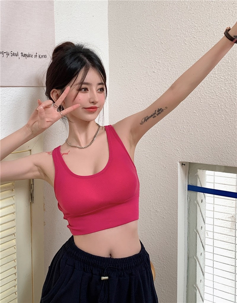 Women's Cross Back Strappy Crop Top | Backless Tank Top | Y2K Korean Style Fitted Cami | Multiple Colors