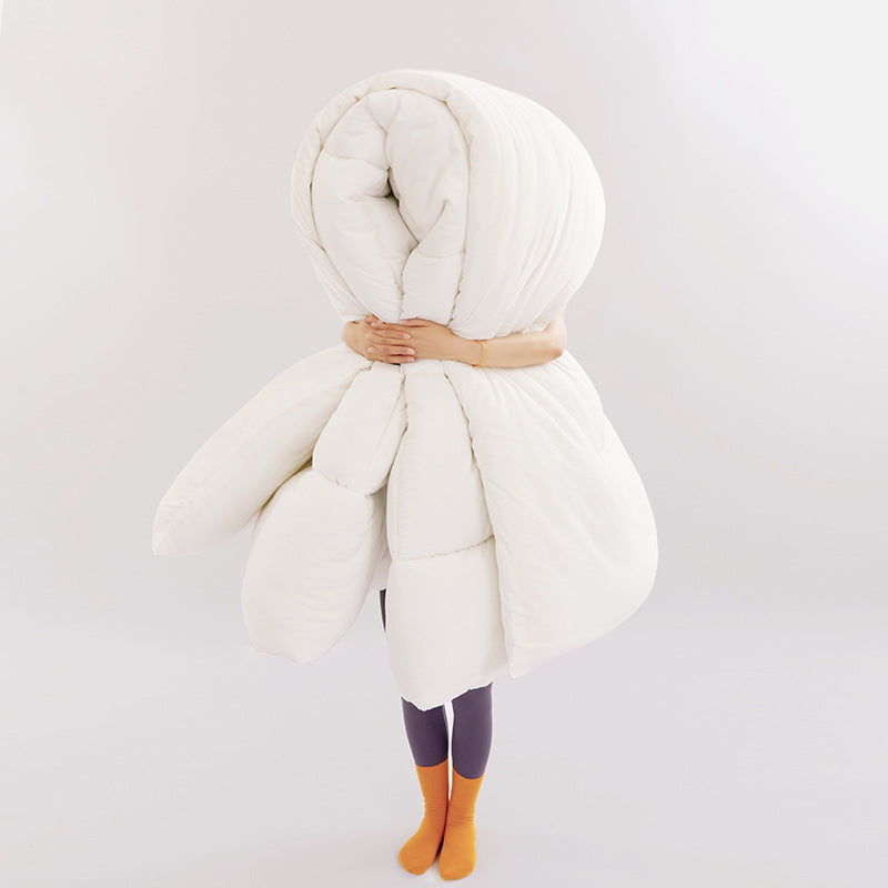 Luxury Fluffy White Comforter | Ultra-Soft Quilted Duvet Insert | All-Season Bed Comforter King Queen Full Twin
