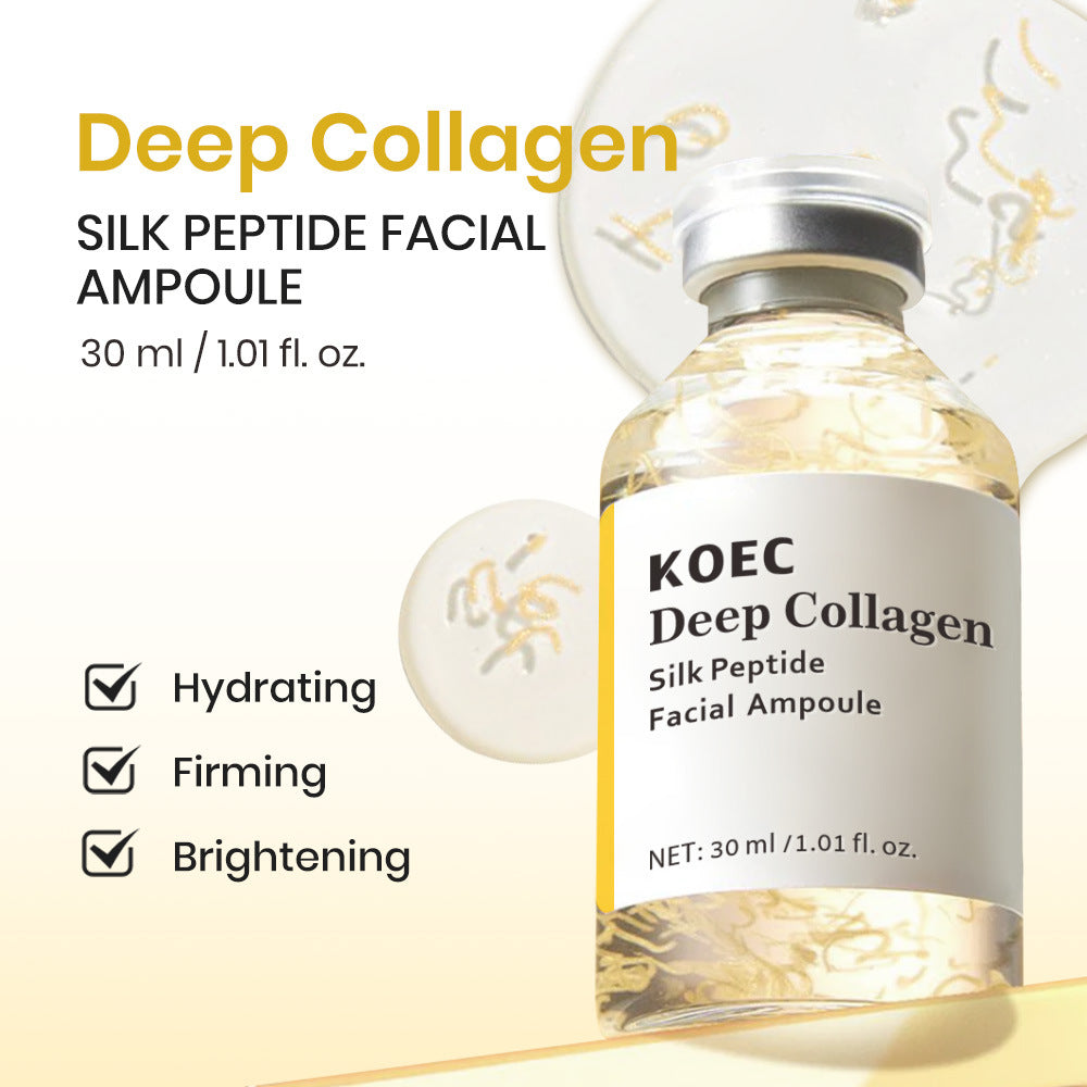 أمبولة الوجه KOEC Deep Collagen Silk Peptide - 30 مل، سيروم مضاد للشيخوخة مع الكولاجين المتحلل | علاج لشد الوجه 