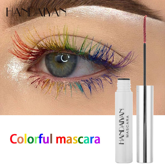 HANDAIYAN Colorful Mascara | Rainbow Colored Lash Mascara | Long Lasting Volumizing & Lengthening | Festival Makeup | Pink Blue Purple