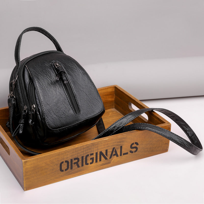 Brown Soft Leather Convertible Backpack Women | 3-in-1 Backpack Crossbody Handbag | Tassel Zip Vintage Bag