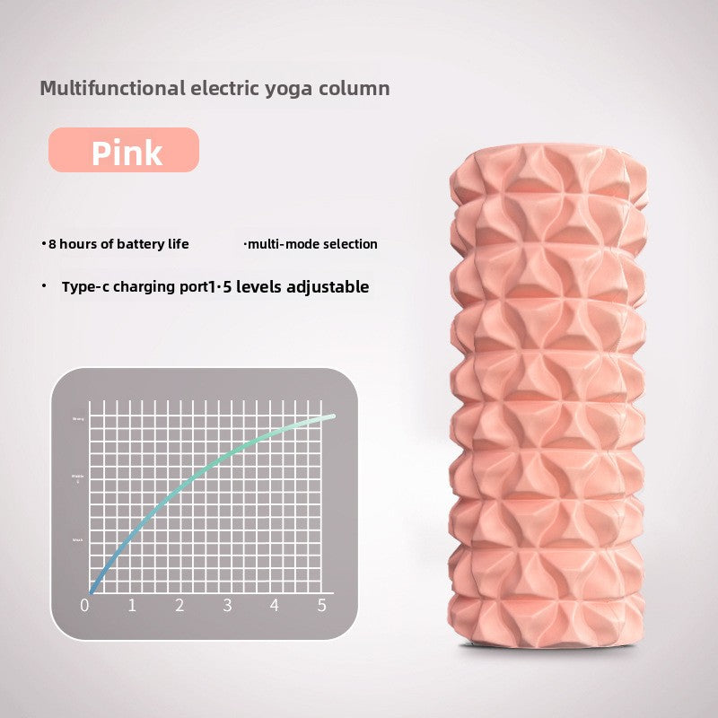 Vibrating Foam Roller for Deep Muscle Recovery | Electric Massage Roller with 4 Speed Settings