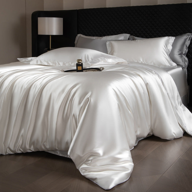 Luxury Black Satin Bedding Set | Silky Smooth Duvet Cover with Pillowcases - Queen & King