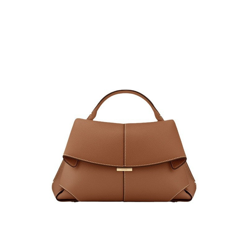 Pol�ne Num�ro Dix Bag - Original French Leather Handbag | Structured Top Handle Bag with Flap Closure | Multiple Colors Available