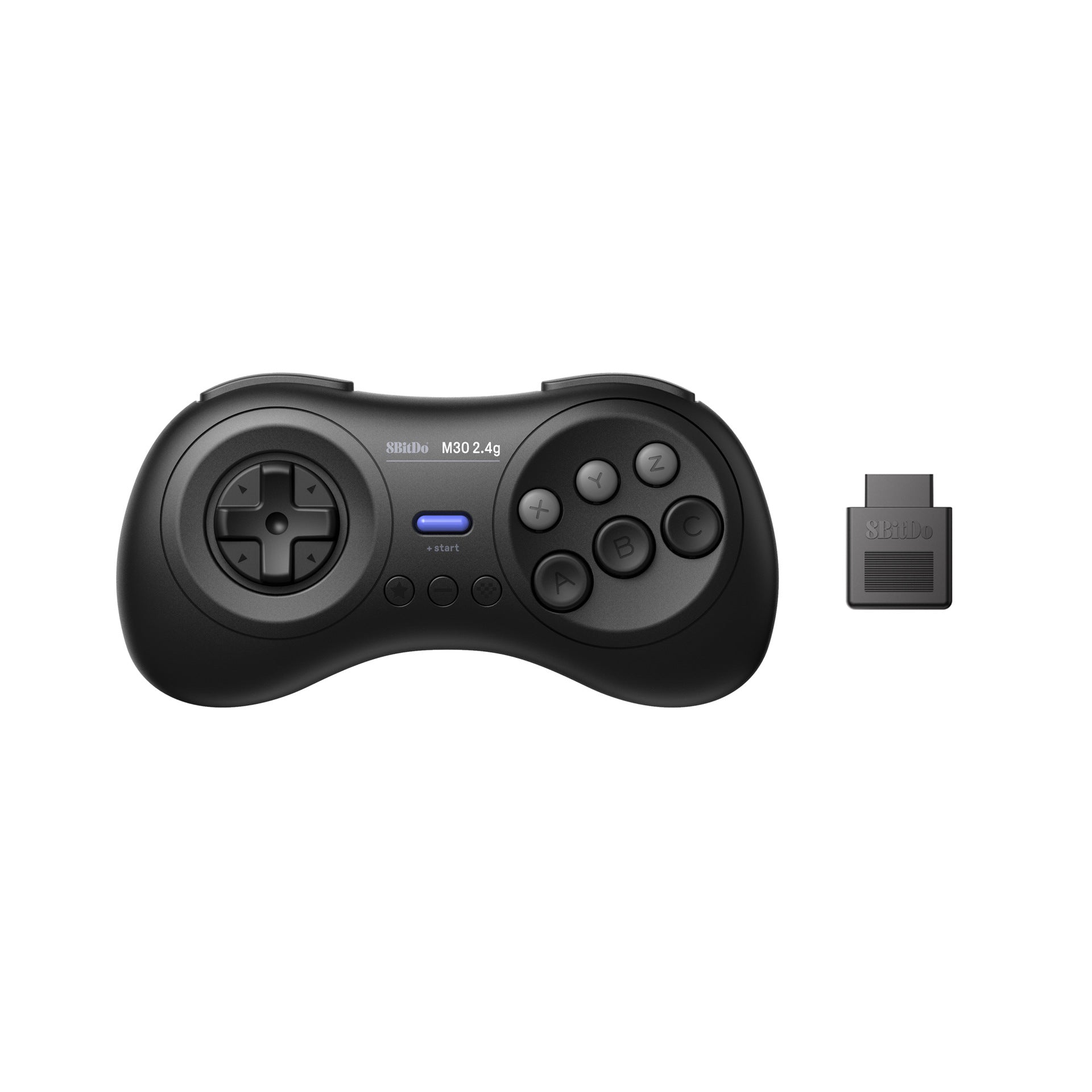 8BitDo M30 2.4G Wireless Retro Gaming Controller | 6-Button Gamepad for Sega Genesis Mega Drive PC Mac | USB Receiver Included