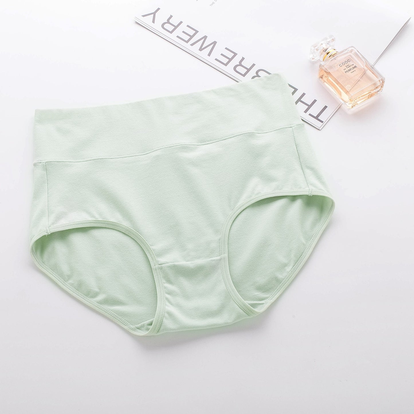 Slip da donna a vita alta in cotone | Mutandine contenitive a copertura totale | Culotte comode grigie | Taglie forti