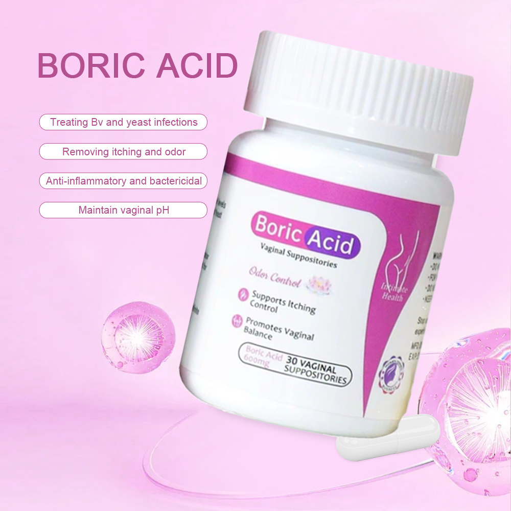 Beautiful Life Boric Acid Vaginal Suppositories 600mg | 30 Count | Odor Control, Itching Relief & Vaginal Balance Support