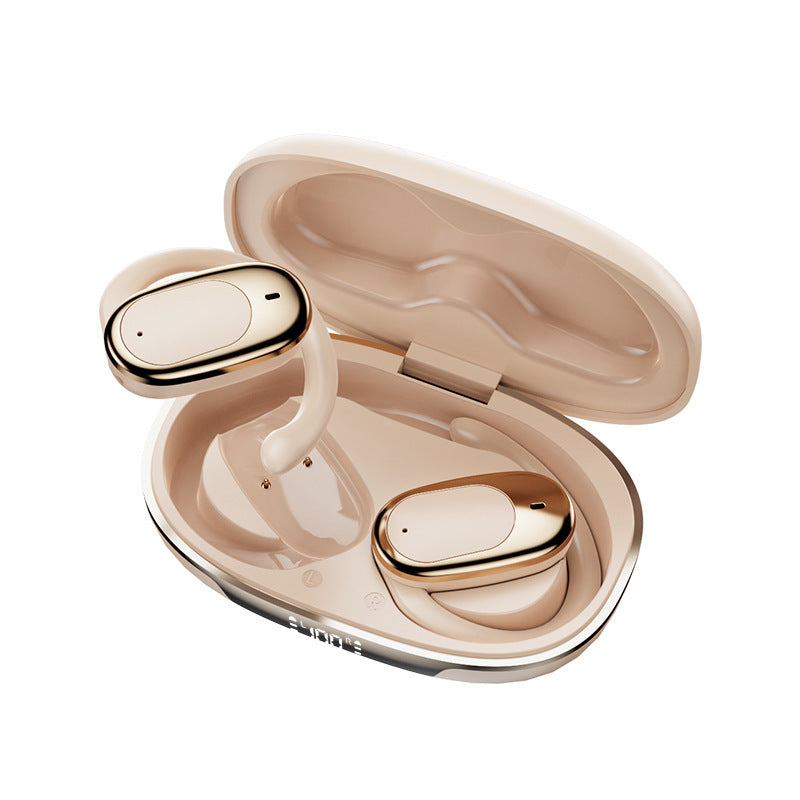 Luxury Gold TWS Wireless Earbuds Bluetooth 5.0 with LED Battery Display Charging Case Premium Design In-Ear Headphones Stereo Sound for iPhone Android Music Travel Gift