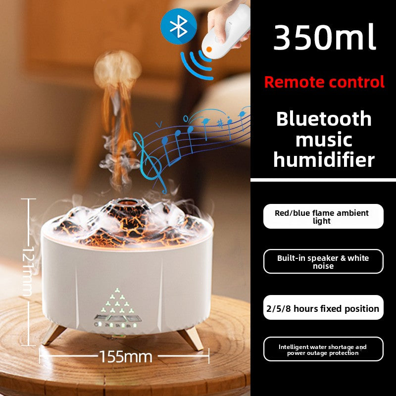 Volcanic Flame Aroma Diffuser with Remote Control | 3D Fire Effect Essential Oil Humidifier & LED Night Light