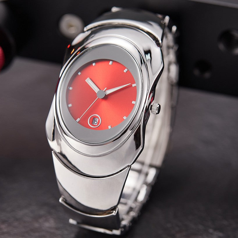 Black Bangle Watch for Women | Elegant All-Black Bracelet Watch with Date Display