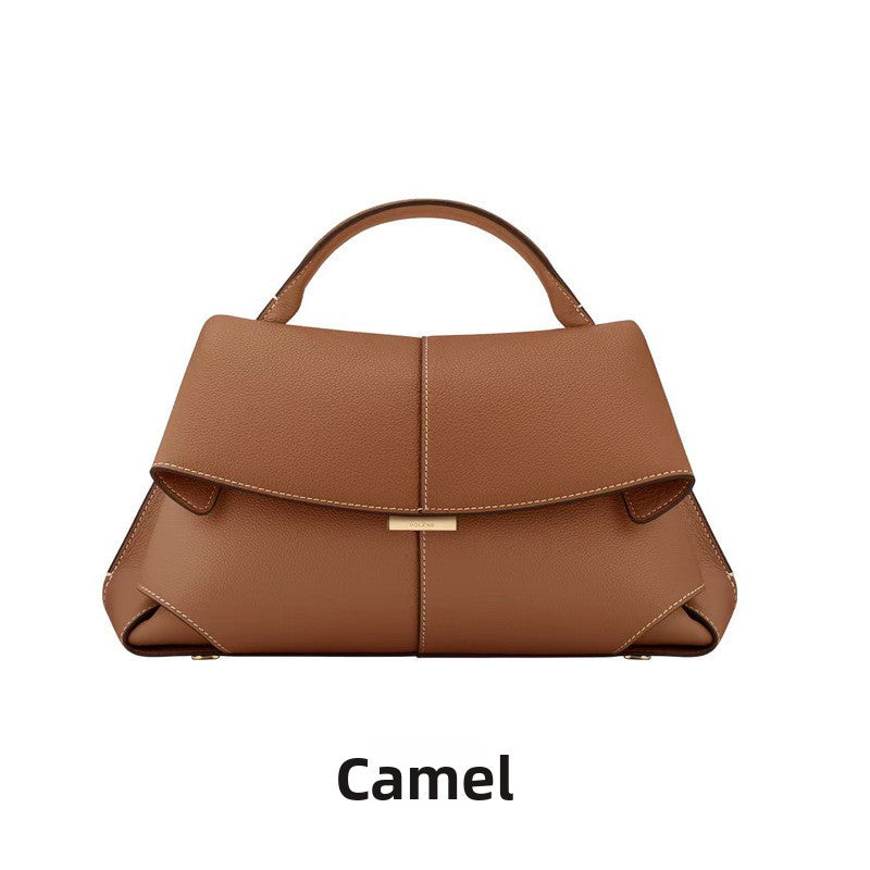 Pol�ne Num�ro Dix Bag - Original French Leather Handbag | Structured Top Handle Bag with Flap Closure | Multiple Colors Available