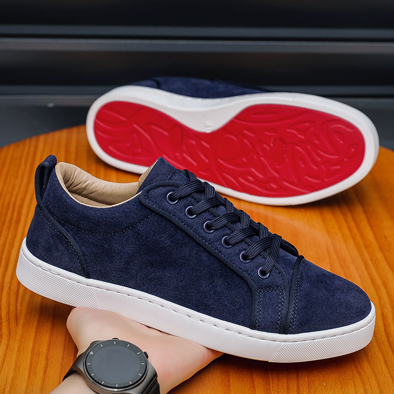 Luxury-Inspired Black Suede Sneakers | Designer Low Top Men