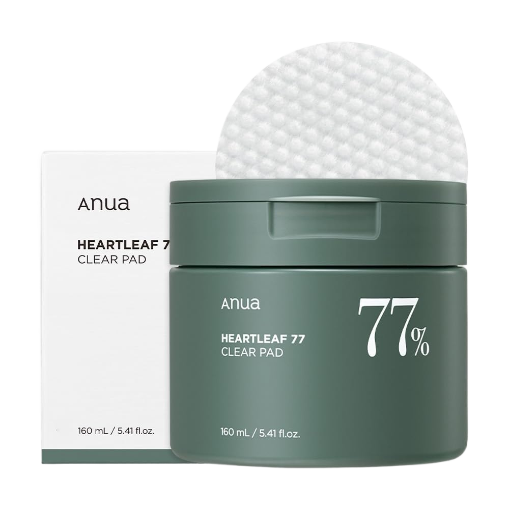 Anua Heartleaf 77 Clear Pad | Korean Exfoliating Toner Pads | Calming Acne Skincare 160ml