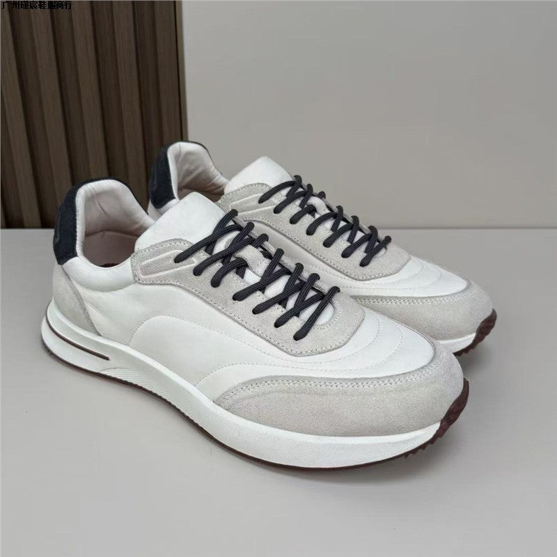 Loro Piana-inspirierte Navy Runner Sneaker | Hochwertiges Wildleder & Nylon | Luxuriöse Herren-Freizeitschuhe | Echtes Leder