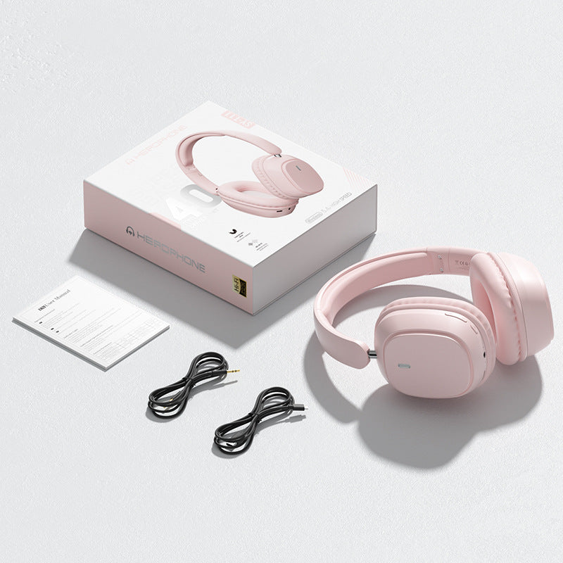 Wireless Bluetooth Over-Ear Headphones 6D Immersive Stereo Sound Foldable On-Ear Headset with Wired Mode USB Charging Cable Mic for Music Gaming Travel School - SY-T4