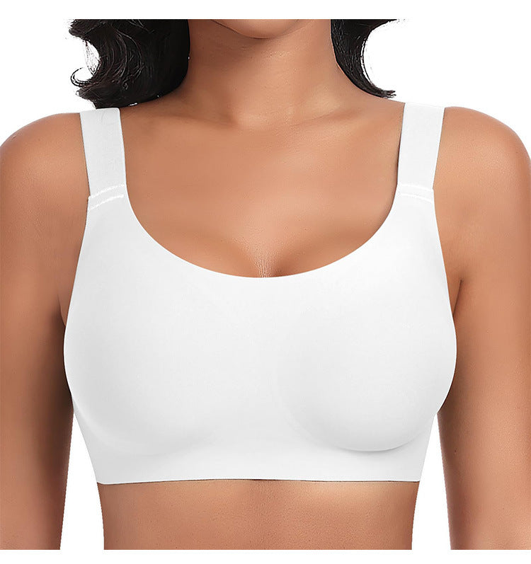 Women's Seamless Wireless Bralette | Wide Strap Scoop Neck Comfort Bra | Smooth No-Wire Daily Bra