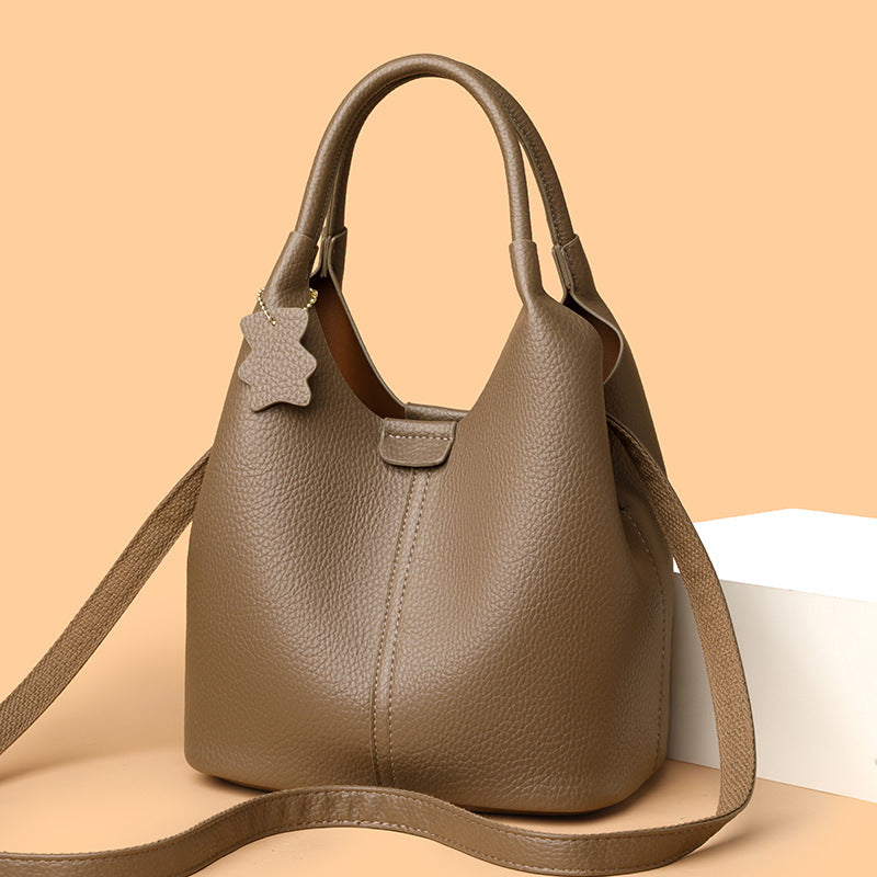 Black Pebbled Leather Hobo Bag with Crossbody Strap | Soft Slouchy Shoulder Tote